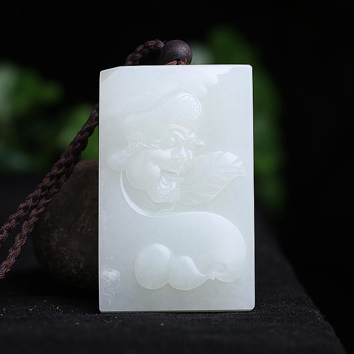 新疆和田白玉济公牌，活佛牌